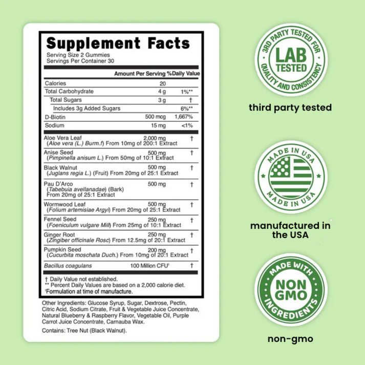 AstridOrganics para cleanse gummies
