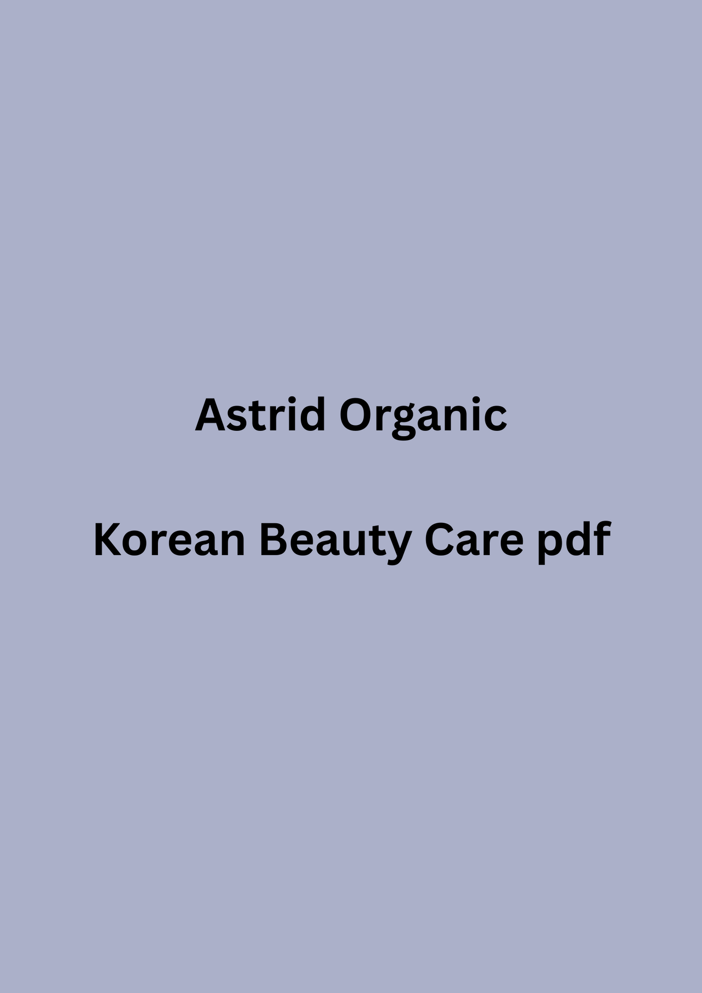 Korean Beauty Care pdf