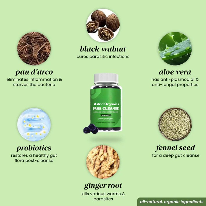 AstridOrganics para cleanse gummies